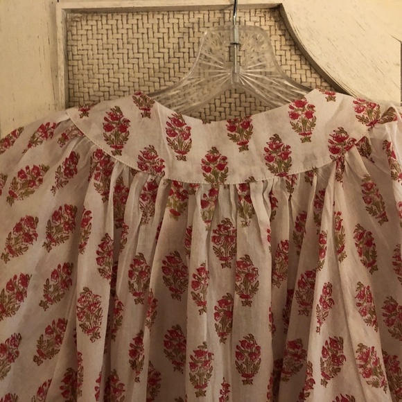 Emerson Fry India Collection Olympia Shirt Small NWOT June Flowers - Picture 4 of 10